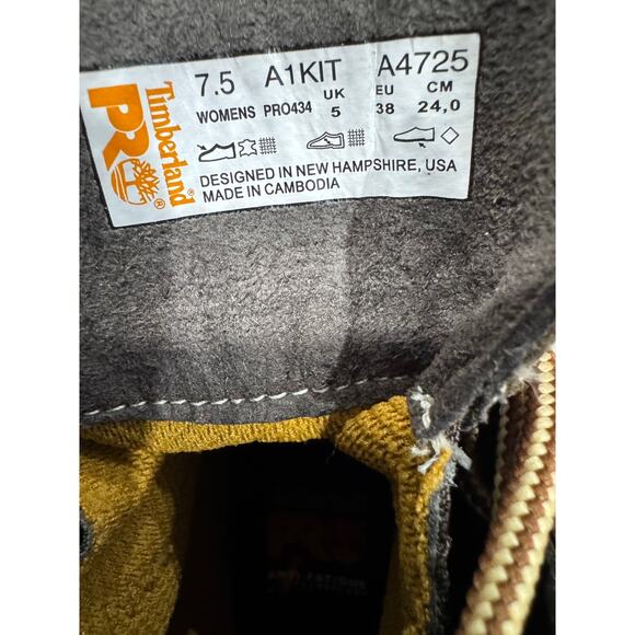 Timberland Pro Womens Hightower 6 Inch Alloy Safety Toe Brown Work Boots-Sz: 9 - Picture 8 of 8